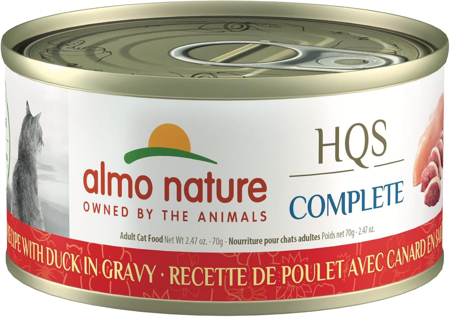 ALMO CAT CHICKEN W/ DUCK IN GRAVY 2.47OZ CASE