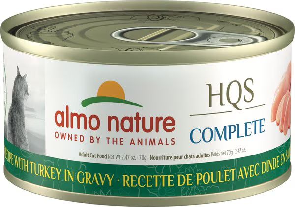 ALMO CAT CHICKEN W/ TURKEY IN GRAVY 2.47OZ CASE