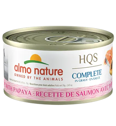 ALMO CAT SALMON W/ PAPAYA IN GRAVY 2.47OZ CASE