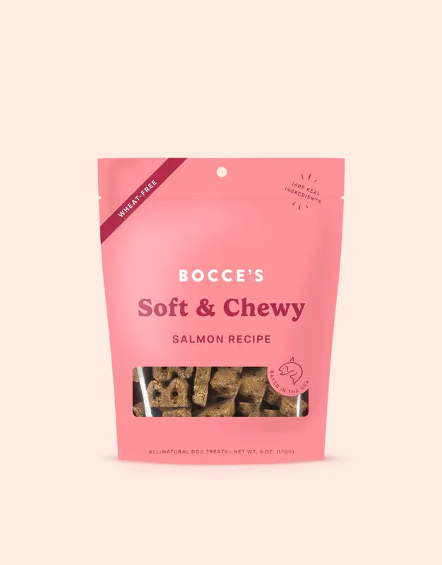 BOCCE&#39;S DOG 6OZ SOFT &amp; CHEWY SALMON