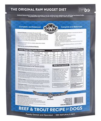 NORTHWEST NATURALS 6# FROZEN BEEF/TROUT NUGGETS