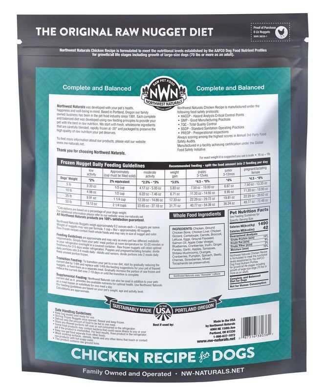 NORTHWEST NATURALS 6# FROZEN CHICKEN NUGGETS