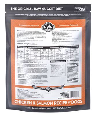 NORTHWEST NATURALS 6# FROZEN CHICKEN/SALMON NUGGETS