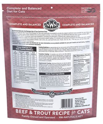 NORTHWEST NATURALS CAT 12OZ BEEF &amp; TROUT