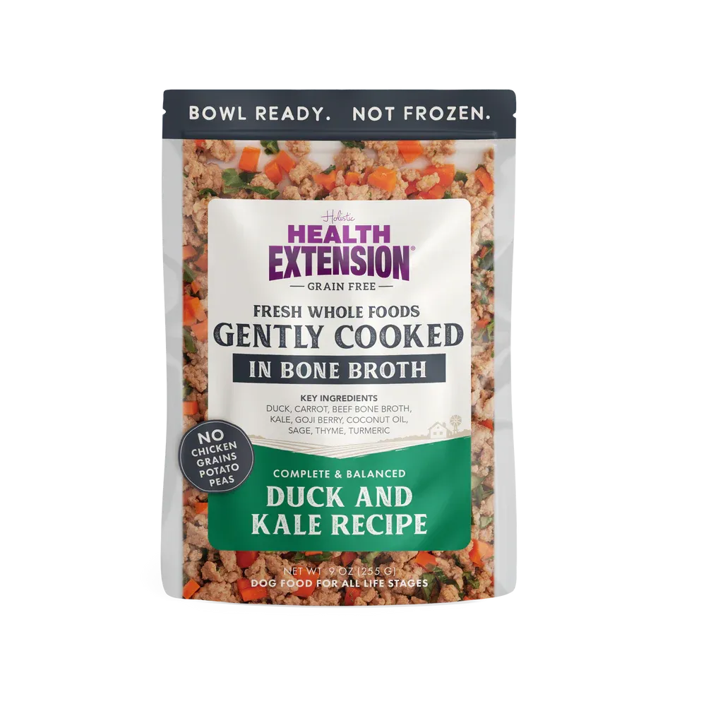 HEALTH EXTENSION 9OZ GENTLY COOKED DUCK &amp; KALE