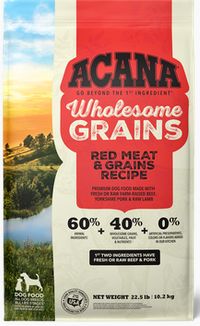 ACANA DOG 25# RED MEATS &amp; GRAIN