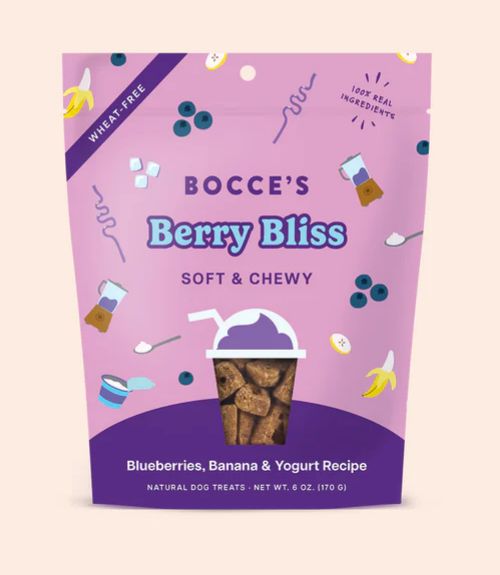BOCCE&#39;S DOG 6OZ SOFT &amp; CHEWY BERRY BLAST