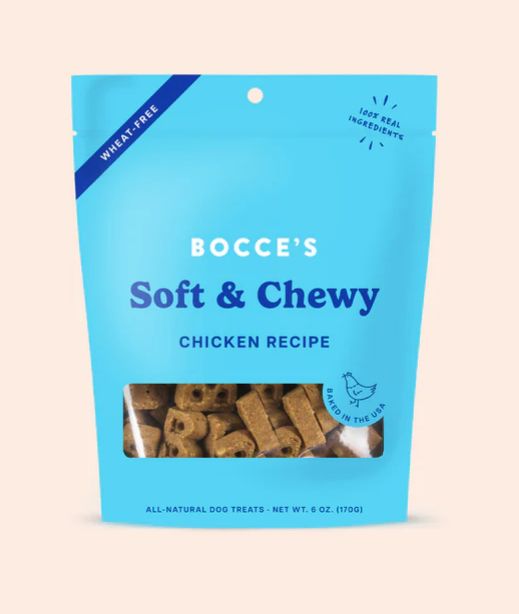 BOCCE&#39;S DOG 6OZ SOFT &amp; CHEWY CHICKEN