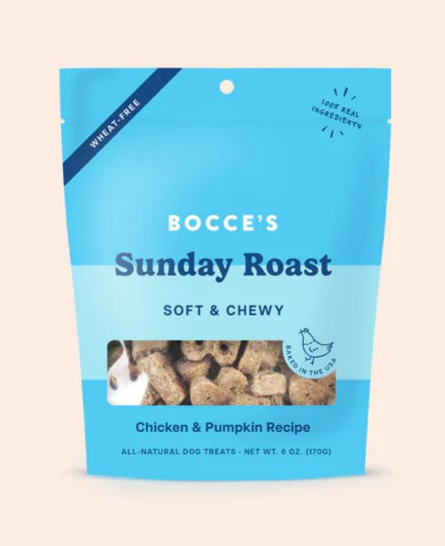 BOCCE&#39;S DOG 6OZ SOFT &amp; CHEWY SUNDAY ROAST