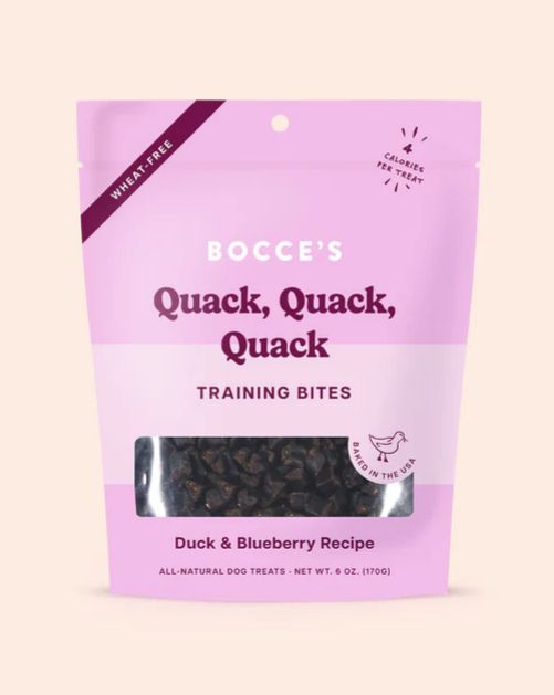 BOCCE&#39;S DOG 6OZ TRAINING BITES QUACK, QUACK, QUACK