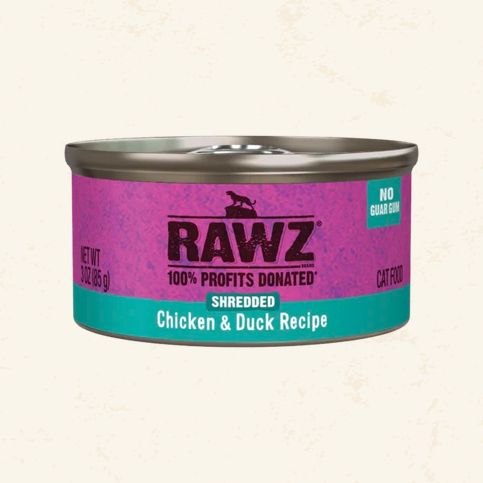 RAWZ CAT - CHICKEN &amp; DUCK SHREDDED 3OZ