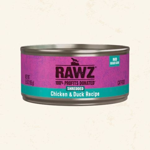 RAWZ CAT - CHICKEN &amp; DUCK SHREDDED 5.5OZ