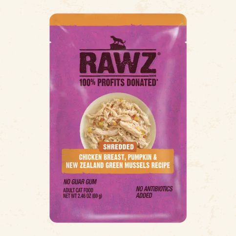 RAWZ CAT POUCH CHICKEN &amp; PUMPKIN &amp; NZGM 2.46OZ
