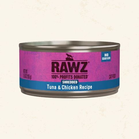 RAWZ CAT - TUNA &amp; CHICKEN SHREDDED 5.5OZ