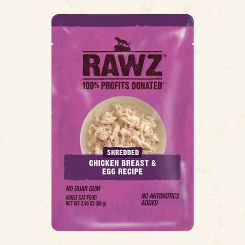 RAWZ CAT SHREDDED CHICKEN BREAST &amp; EGG 2.46OZ