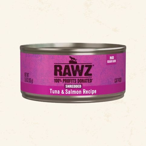 RAWZ CAT - TUNA &amp; SALMON SHREDDED 5.5OZ