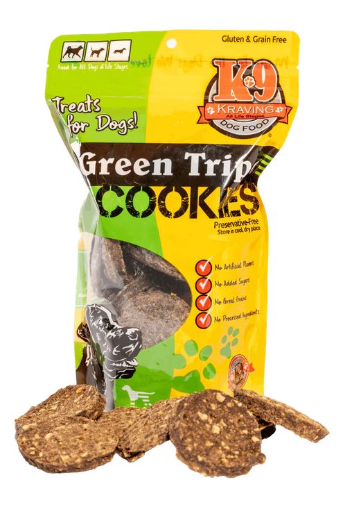 K9 KRAV GREEN TRIPE CKIES 8OZ