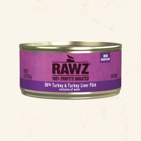 RAWZ CAT - TURKEY &amp; TURKEY LIVER PATE 5.5OZ