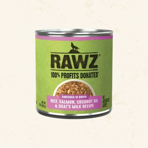 RAWZ DOG 10OZ BEEF SALMON COCONUT OIL GOAT MILK