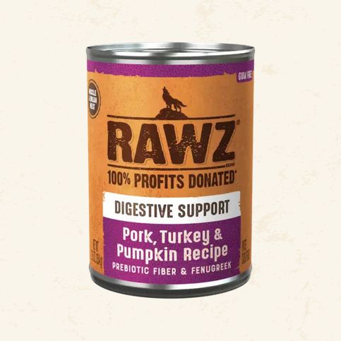 RAWZ DOG 12.5OZ DIGESTIVE SUPPORT PORK TURKEY PUMPKIN