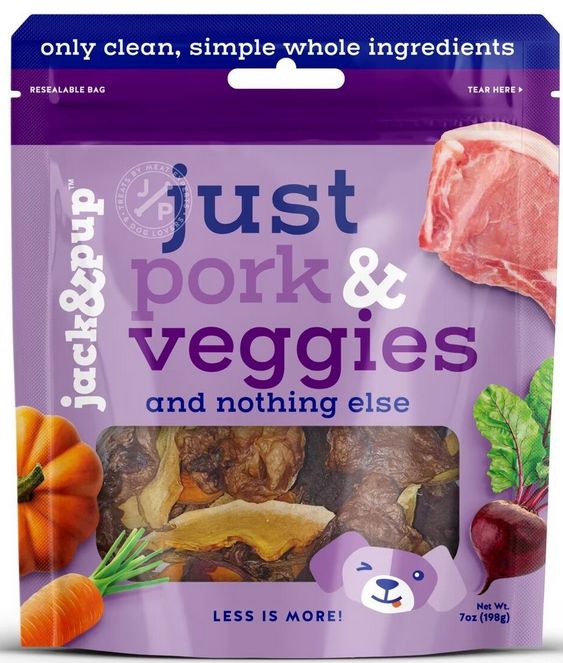 JACK N PUP DOG 7OZ JUST PORK &amp; VEGGIE