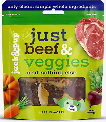 JACK &amp; PUP DOG 7OZ  JUST BEEF &amp; VEGGIES