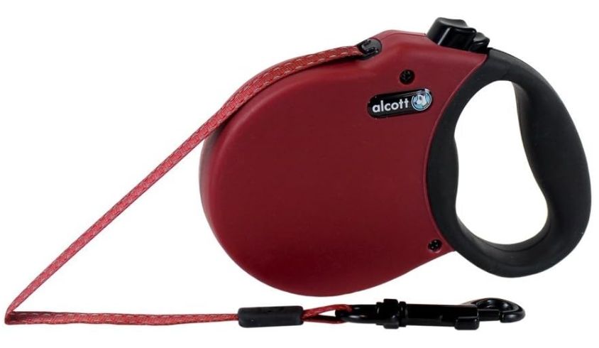 ALCOTT - RETRACTABLE LEASH - RED LARGE 24FT