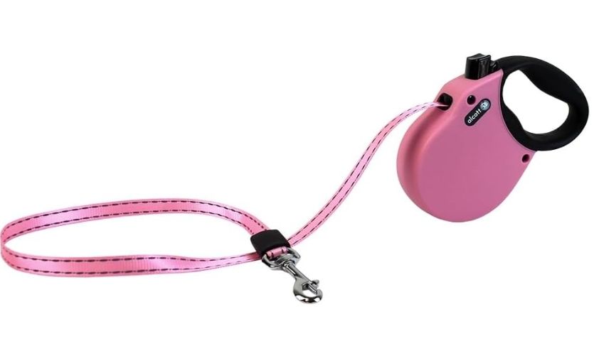 ALCOTT - RETRACTABLE LEASH - PINK SMALL 16FT