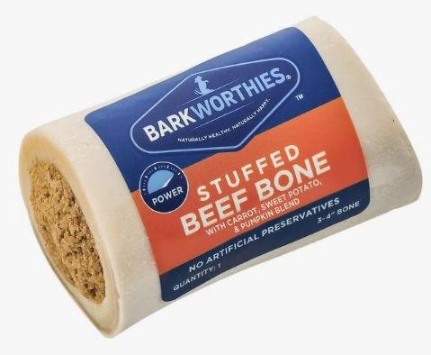 BARKWORTHIES - STUFFED SHIN - PUMPKIN , SWEET POTATO &amp; CARROT 3-4&quot;