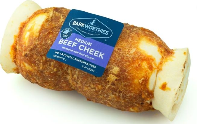 BARKWORTHIES - BEEF CHEEK W/ CHICKEN - MEDIUM- DISCONTINUED