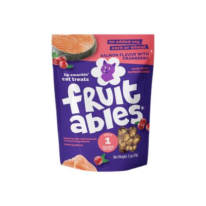 FRUITABLES 2.50Z SALMON W/CRANBERRY CAT TREATS