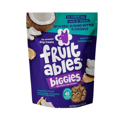 FRUITABLES 16OZ BIGGIES ALMOND BUTTER  &amp; COCONUT