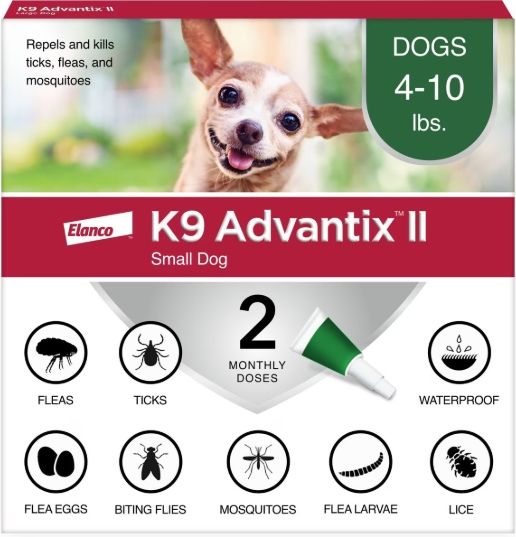BAYER K9 ADVANTIX II GREEN SMALL DOG 2PK