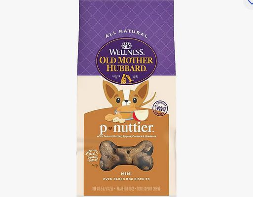 OLD MOTHER HUBBARD DOG 5OZ MINI P-NUTTIER BISCUITS TINY BAG