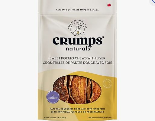 CRUMPS NATURALS SWEET POTATO &amp; LIVER CHEWS 24OZ