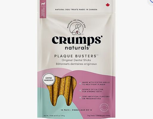 CRUMPS PLAQUE BUSTERS 10 PACK ORIGINAL DENTAL CHEW