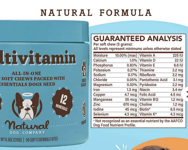 NATURAL DOG COMPANY - MULTI VITAMIN 90 COUNT