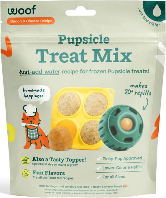 WOOF 5.5OZ PUPSICLE TREAT MIX BACON &amp; CHEESE
