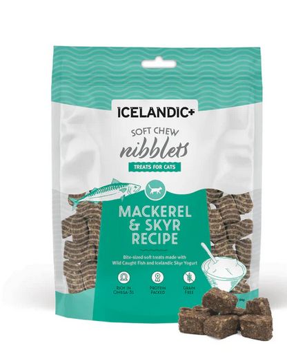 ICELANDIC CAT 2.5OZ CAT NIBBLETS MACKEREL &amp; SKYER