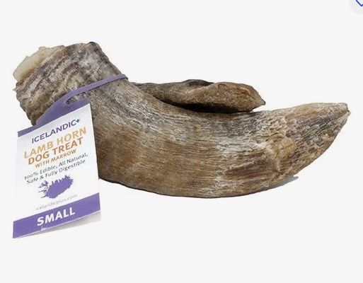 ICELANDIC+ LAMB HORN DOG TREAT - SMALL