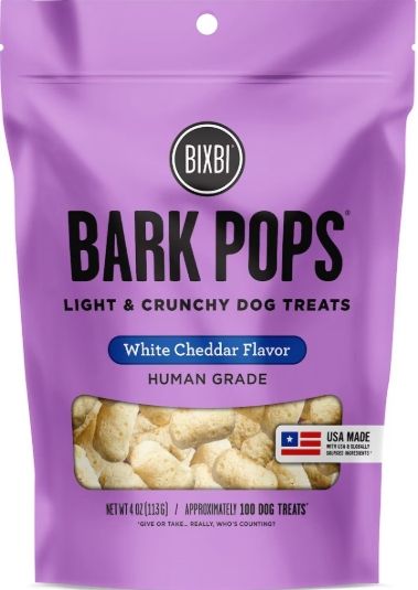 BIXBI DOG 4OZ BARK POPS WHITE CHEDDAR