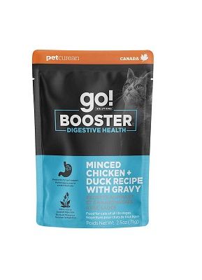 PETCUREAN GO! CAT 2.5OZ DIGESTIVE CHICKEN + DUCK IN GRAVY