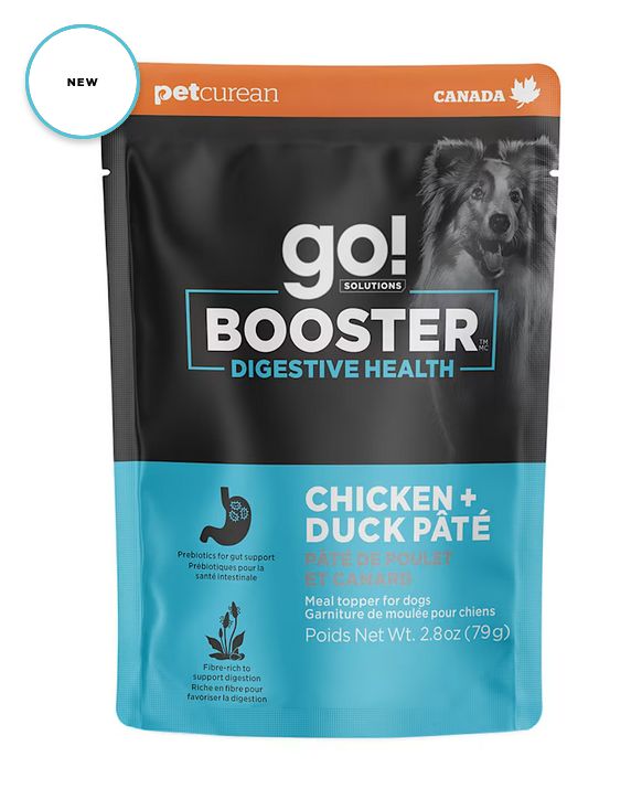PETCUREAN GO! DOG 2.8OZ BOOSTER DIGESTIVE PATE CHICKEN &amp; DUCK