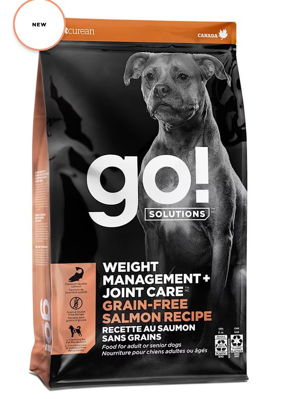 PETCUREAN GO! DOG 22# WEIGHT &amp; JOINT CARE GF SALMON