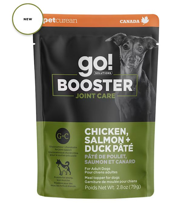 PETCUREAN GO! DOG 2.8OZ BOOSTER JOINT PATE CHICKEN, SALMON, DUCK-DISCONTINUED
