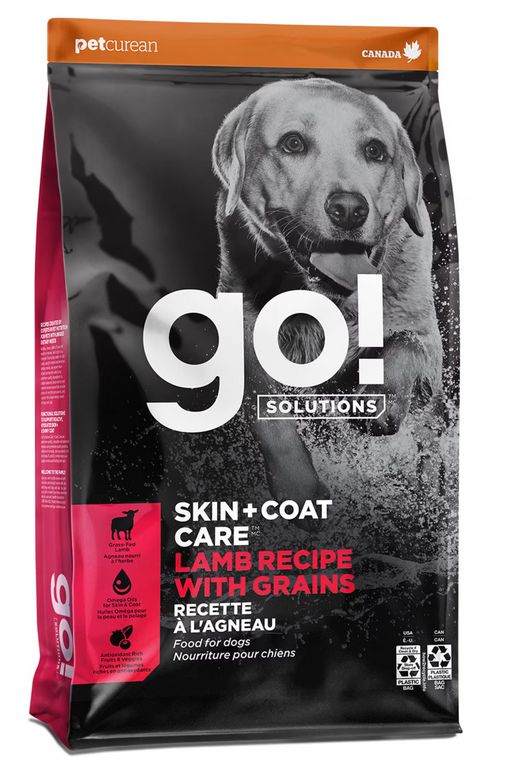 PETCUREAN GO! DOG 3.5# SKIN &amp; COAT LAMB &amp; WHOLE GRAIN