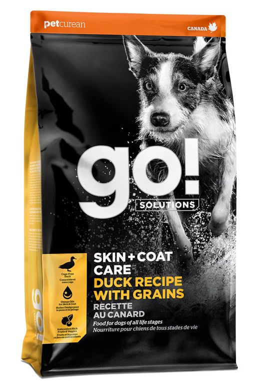 PETCUREAN GO! DOG 3.5# SKIN &amp; COAT DUCK &amp; WHOLE GRAIN