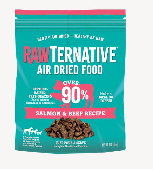 RAWTERNATIVE AIR DRIED DOG 3# SALMON &amp; BEEF