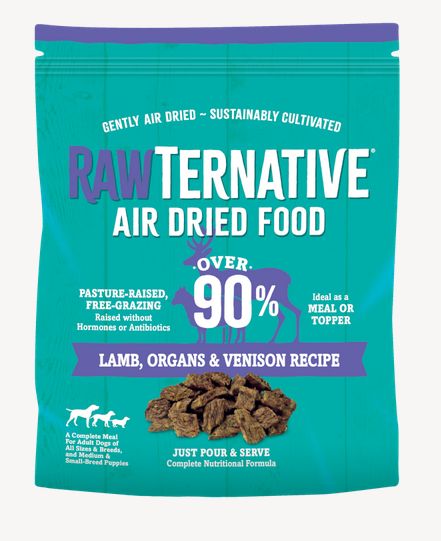 RAWTERNATIVE AIR DRIED DOG 3# LAMB &amp; VENISON