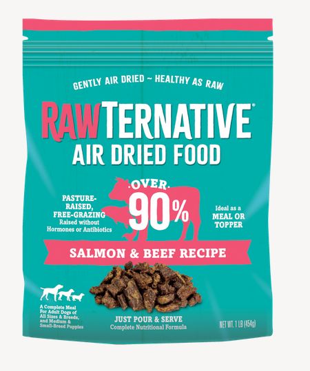 RAWTERNATIVE AIR DRIED DOG 5# SALMON &amp; BEEF